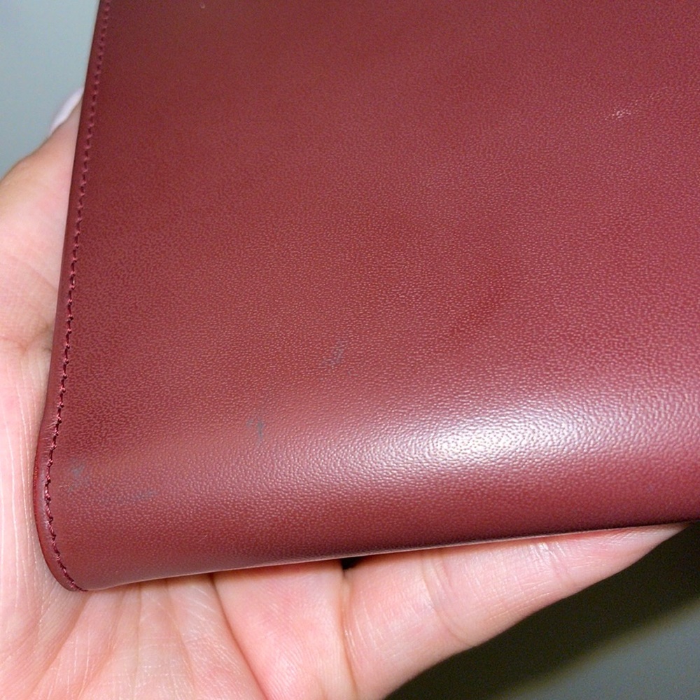Sold❌AUTHENTIC MUST DE CARTIER TRI-FOLD FRENCH STYLE WALLET BORDEAUX LEATHER - Picture 6 of 17